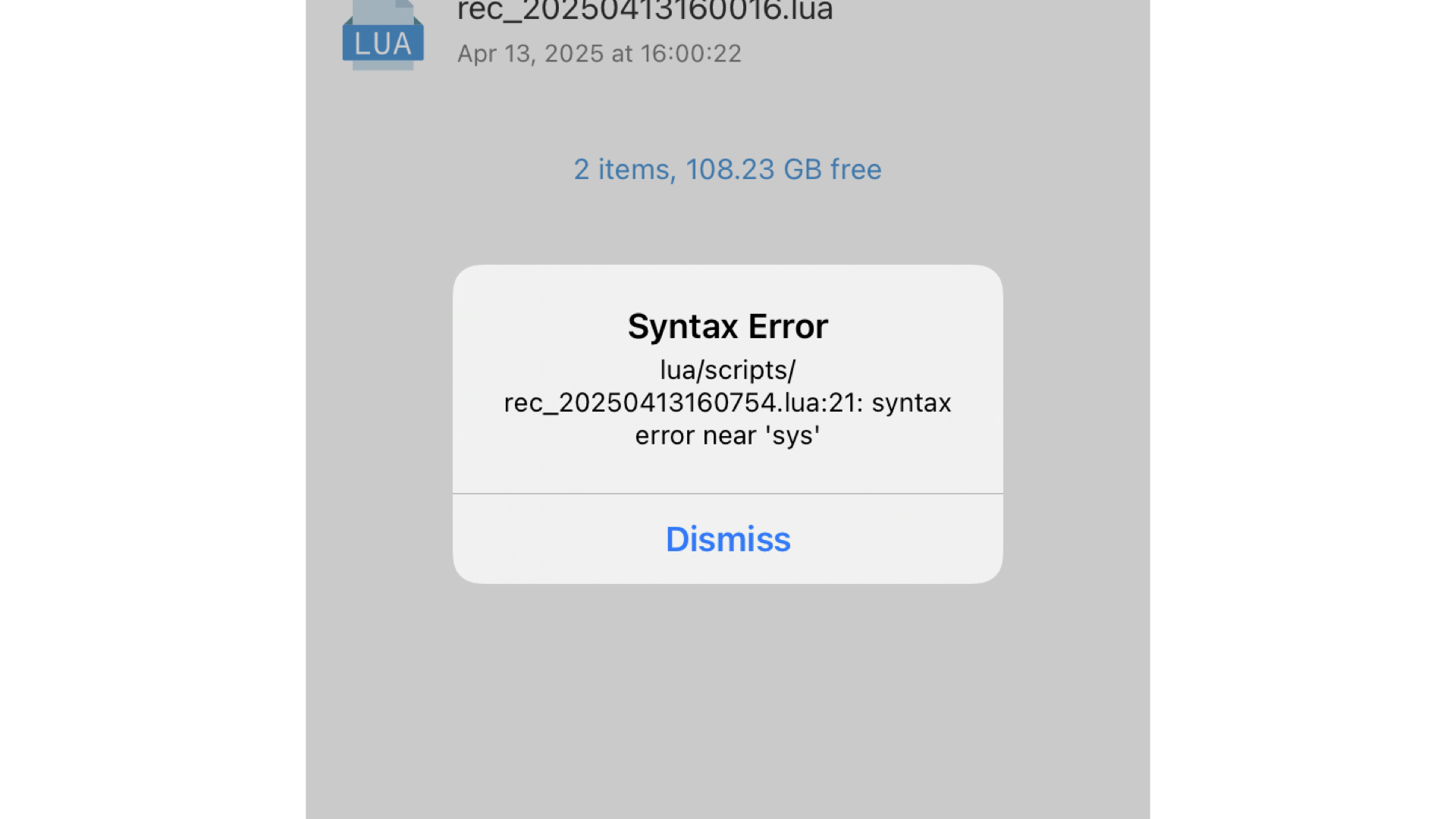 Syntax Error